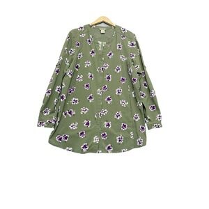 Duluth Trading Sidewinder Shirt Womens Sz XXL Moisture Wicking UPF Vented Floral